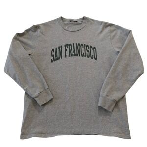 Brandy Melville San Francisco Long Sleeve Graphic Heavy Shirt Gray Mens Large